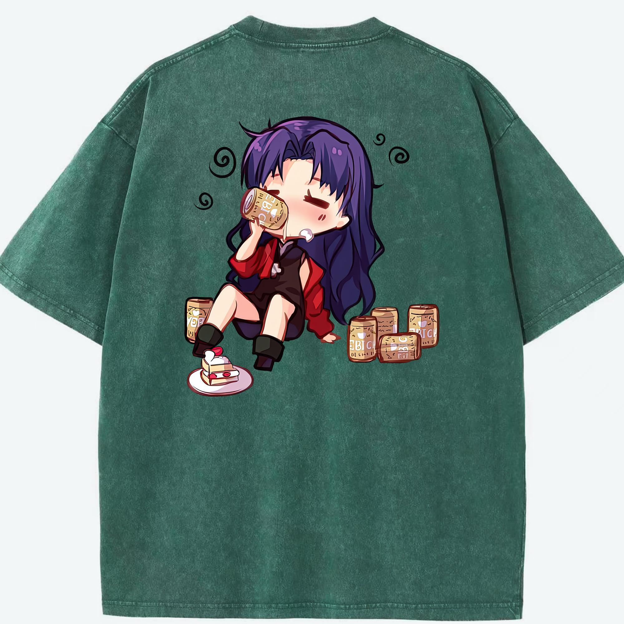 （画像用） EVA 新世紀エヴァンゲリオン 綿100% ヴィンテージ風 半袖Tシャツ（背面プリント）